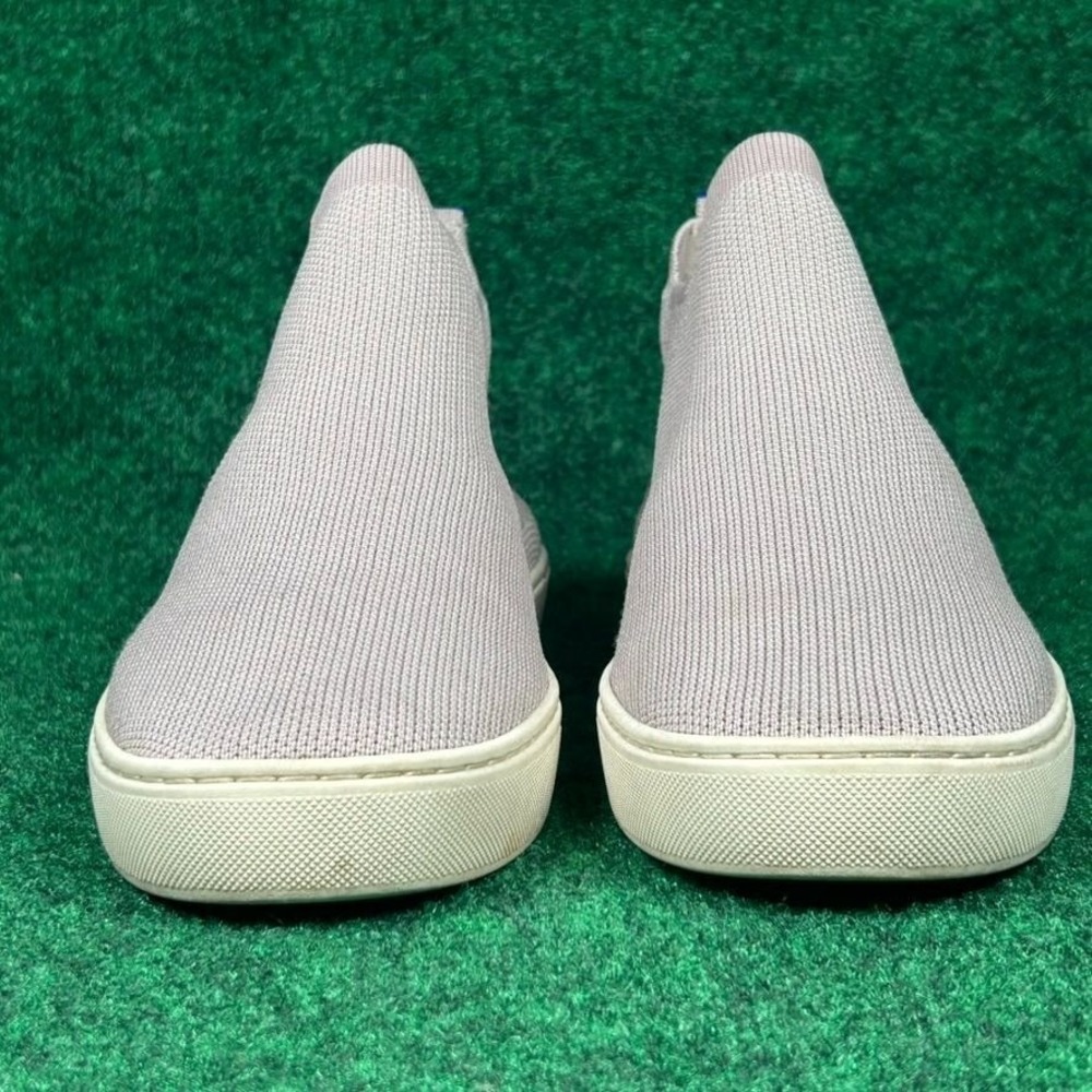 Rothys Sustainable Knit Chelsea Slip On Ankle Sneaker Women 9 Light Grey White - Picture 5 of 9